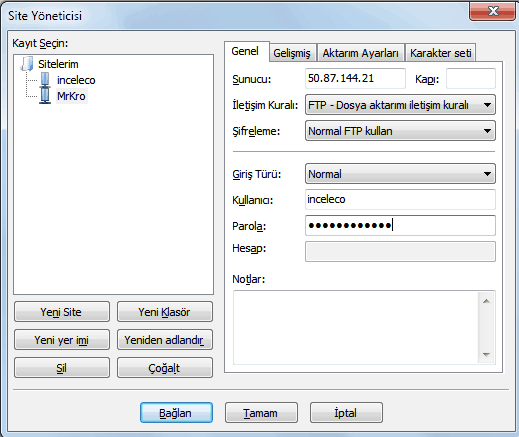 ftp ile wordpress eklentilerini yükleme
