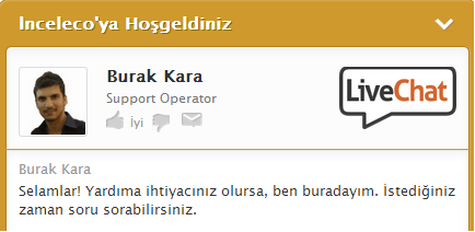 live chat operatör