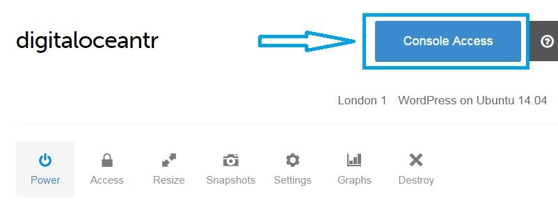 digitalocean-konsol-sayfasi
