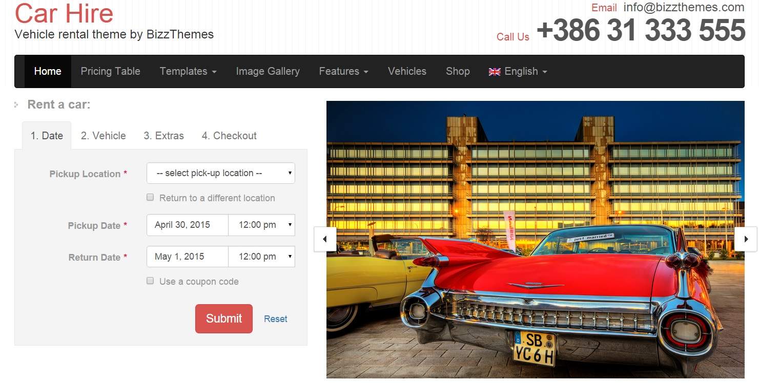 bizztheme car hire oto kiralama temasi