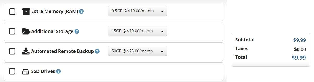 hostpapa vps hosting ekstralarını burada görebilirsiniz.