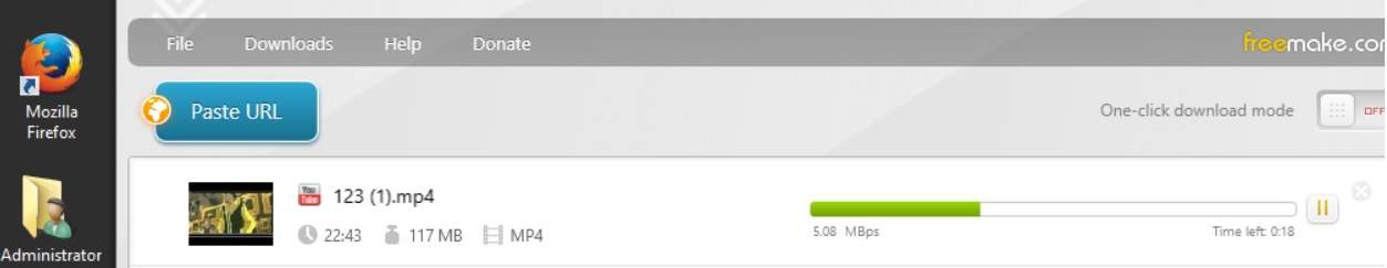 interserver ile gerçekleştirdiğim download hız testi