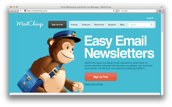 mailchimp firması ile mail gönderme
