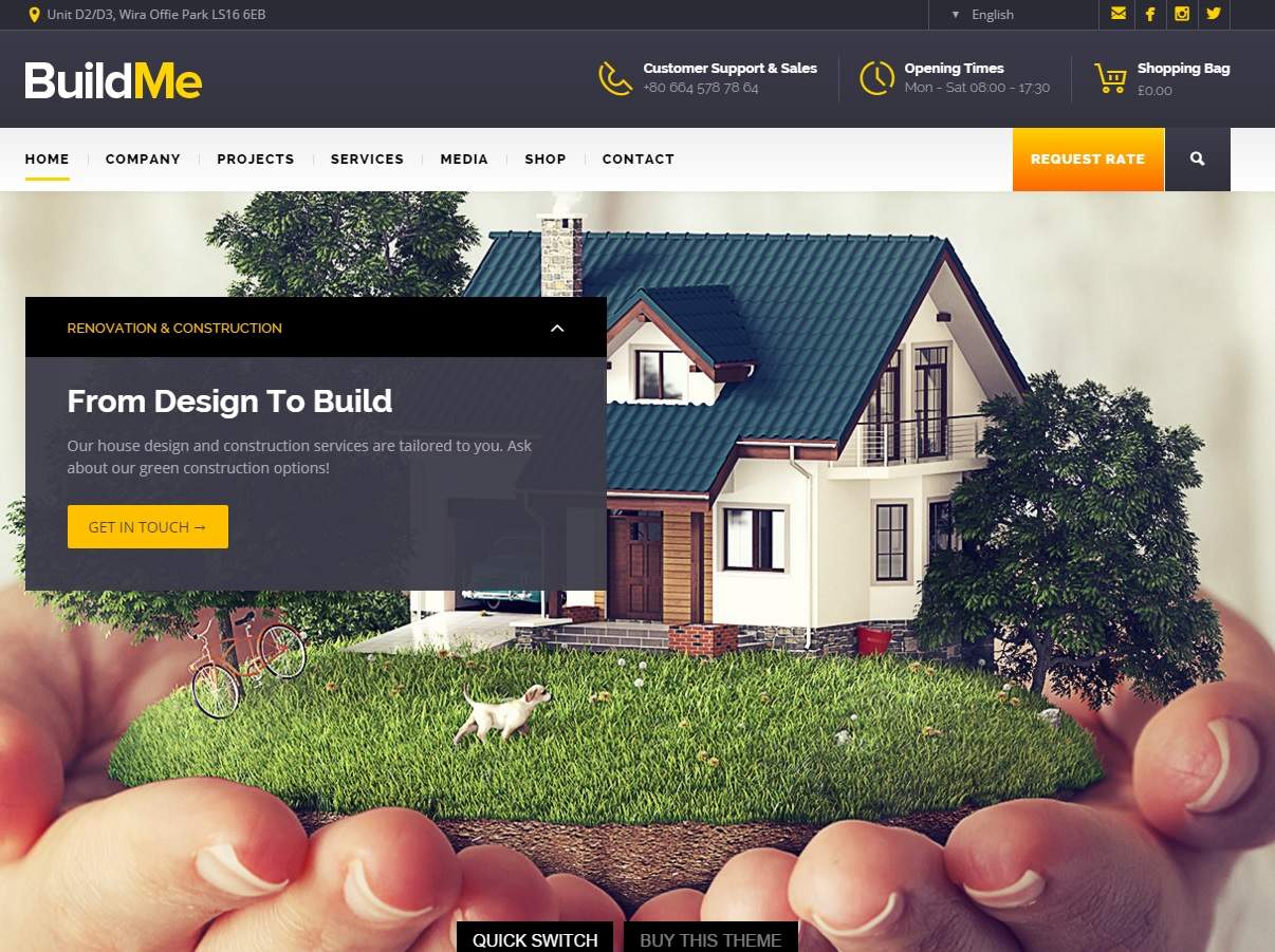 buildme wordpress insaat temasi