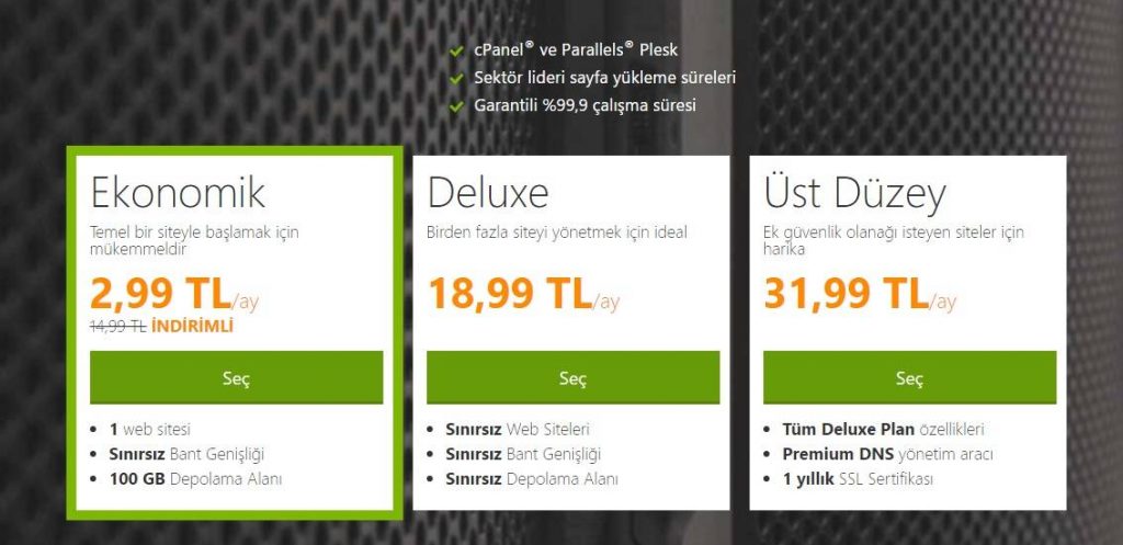 godaddy ücretsiz alan adı sorgulama ve domail ile beraber hosting satın alma