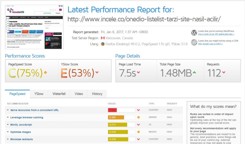 gtmetrix resim optimizasyon önerileri